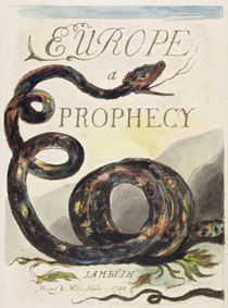 Title Page from 'Europe. A Prophecy' von William Blake