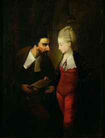 Portia and Shylock from 'The Merchant of Venice' Act IV von Edward Alcock
