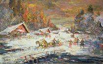 The Russian Winter, 1900-10 von Konstantin Alekseevich Korovin
