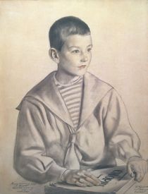 Portrait of Dmitri Dmitrievich Shostakovich as a Child von Boris Mihajlovic Kustodiev