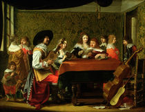 Interior with Musicians and Singers von Laurentius de Neter