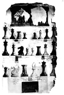The Staunton Chessmen Patent Drawing by English School