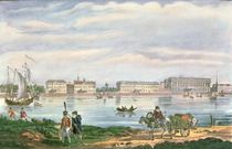 The Marble Palace and the Neva Embankment in St. Petersburg by Russian School