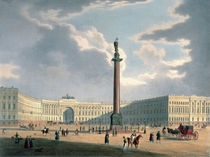 The Alexander Column and the Army Headquarters in St. Petersburg von Louis Jules Arnout