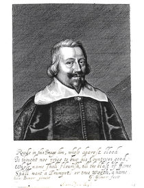 Portrait of John Pym engraved by George Glover by Edward Bower