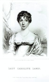 Portrait of Lady Caroline Lamb engraved by Henry Meyer von English School