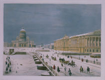 The Isaac Cathedral and the Senate Square in St Petersburg by Paul Marie Roussel