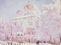 Winter in the Trinity-St. Sergius Lavra in Sergiyev Posad von Nikolay Nikanorovich Dubovskoy