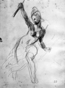 Female Nude, study for Liberty Leading the People von Ferdinand Victor Eugene Delacroix