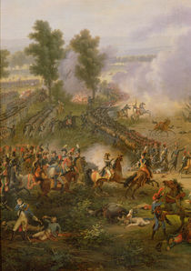 The Battle of Marengo, detail of Napoleon Bonaparte and his Major by Louis Lejeune