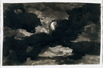 Study of a Clouded Moonlit Sky by George Romney