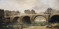Demolition of the Houses on the Notre-Dame Bridge by Hubert Robert