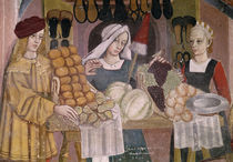 The Fruit Sellers' Stand, detail from 'The Fruit and Vegetable Market' von Italian School
