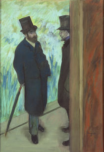 Friends at the Theatre, Ludovic Halevy and Albert Cave 1878-79 von Edgar Degas