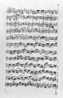 Copy of 'Partita in D Minor for Violin' by Johann Sebastian Bach by Anna Magdalena Bach