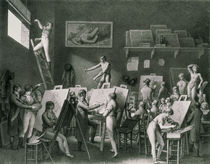 The Studio of Jacques Louis David by Jean Henri Cless