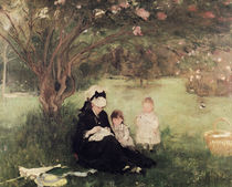 Beneath the Lilac at Maurecourt von Berthe Morisot