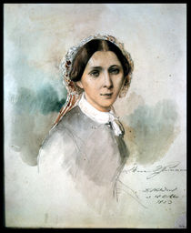 Portrait of Clara Schumann 1853 by Jean Joseph Bonaventure Laurens