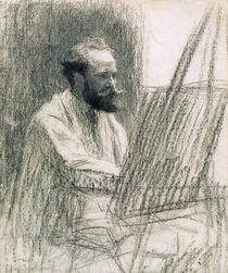 Portrait of Edouard Manet at his Easel by Leon Augustin Lhermitte