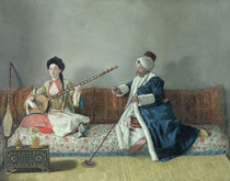 Monsieur Levett and Mademoiselle Helene Glavany in Turkish Costumes von Jean-Etienne Liotard