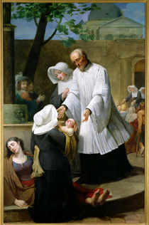 St. Vincent de Paul Helping the Plague-Ridden von Antoine Ansiaux