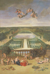 View of the Orangerie at Versailles by Jean the Younger Cotelle