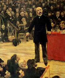 Georges Clemenceau Making a Speech at the Cirque Fernando by Jean Francois Raffaelli
