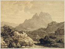 Mountainous Landscape, c.1780 by Alexander Cozens