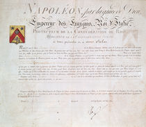 Decree of nobility created under the First Empire by French School