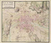 Map of Paris and its Surroundings by Sebastien Le Prestre de Vauban