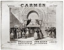Cover of the score of piano quadrille from 'Carmen' by Edouard Strauss by A. Lamy