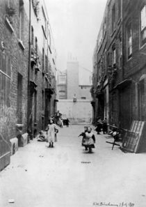 London Slums, 1899 by English School