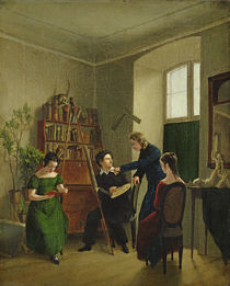 The Artist in His Studio, 1828 von Louis Asher