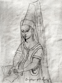 Charlotte de Savoie wife of Louis XI from the'Recueil d'Arras' by Flemish School