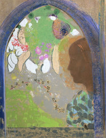 Profile of a Woman at a Window von Odilon Redon