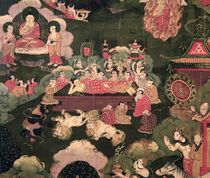 Parinirvana, from 'The Life of Buddha Sakyamuni' by Tibetan School