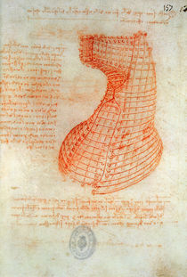 Drawing of the Ironwork Casting Mould for the Head of the Sforza Horse by Leonardo Da Vinci