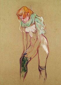 Woman Pulling Up her Stocking von Henri de Toulouse-Lautrec