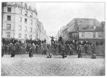 Barricade at the Faubourg Saint-Antoine during the Commune by French School