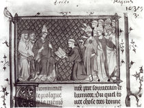 Ms.Fr. 5716 f.2 Jean d'Antioch before Martin IV von French School