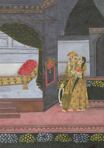 A Couple, illustration from the 'Malavi Ragini' von Indian School