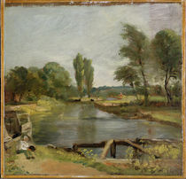 Flatford Lock, 1810-11 by John Constable