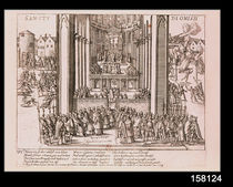Abjuration of Henri IV at St. Denis on 15th July 1593 by French School