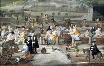Bread and Poultry Market on Quai des Grands Augustins by French School