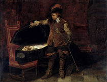 Oliver Cromwell Opening the Coffin of Charles I 1831 von Hippolyte Delaroche
