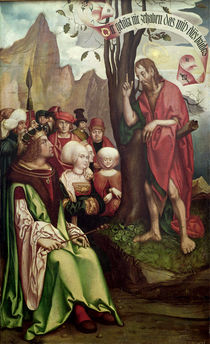 St. John the Baptist Preaching Before Herod by Hans Fries