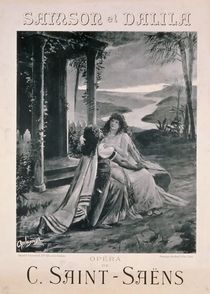 Poster advertising 'Samson and Dalila' by Georges Rochegrosse
