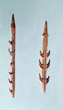 Two Harpoons, Upper Paleolithic Period by Prehistoric