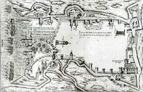 Map illustrating La Rochelle occupied by the Huguenots von Antonio Lafreri