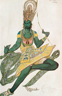 Costume design for Nijinsky for his role as the 'Blue God' by Leon Bakst